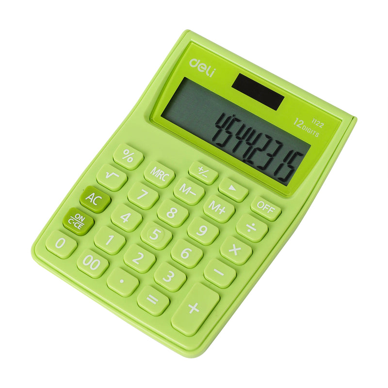 Calculator 12 Cifre 1122 Alb-Verde Deli