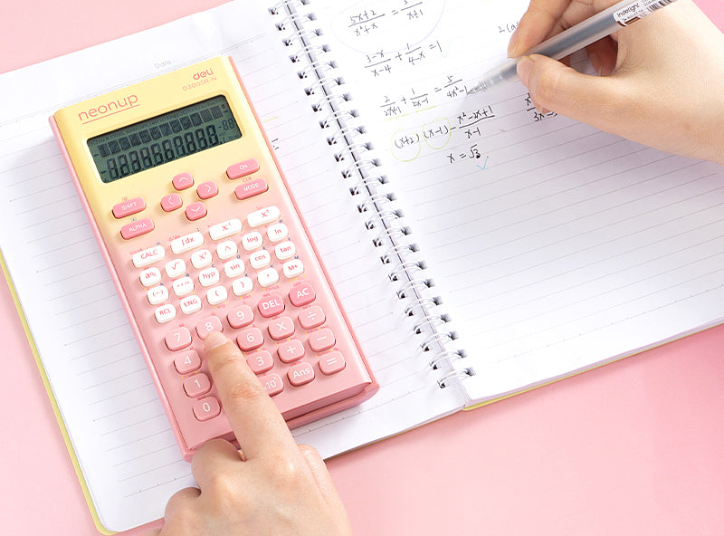 Calculator Științific 300 Funcții Roz Degrade Deli