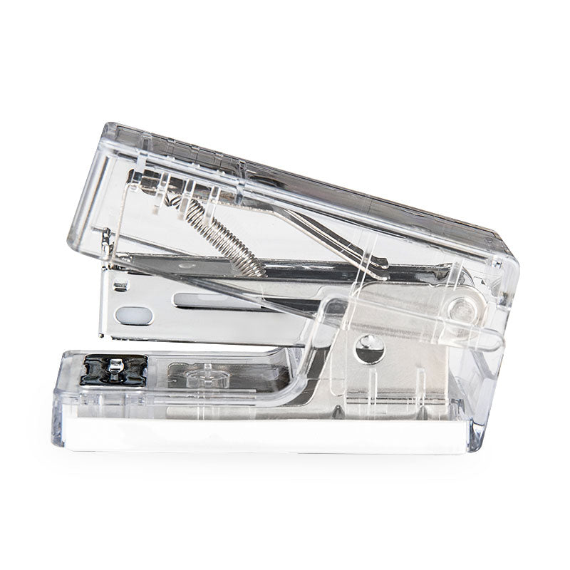 Capsator mini Deli NuSign, capse 24/6, 12 coli - Transparent
