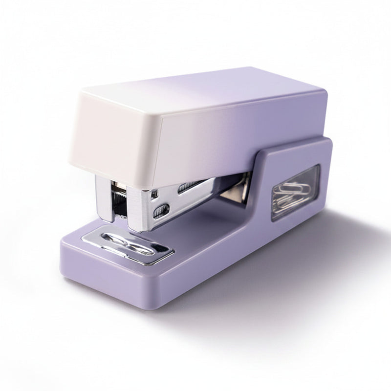 Capsator mini Deli NuSign, capse 24/6, 12 coli - Violet - imagine produs