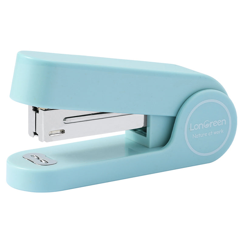 Capsator Deli Longreen, capse 24/6, 25 coli - Bleu, Plastic Reciclat - imagine produs