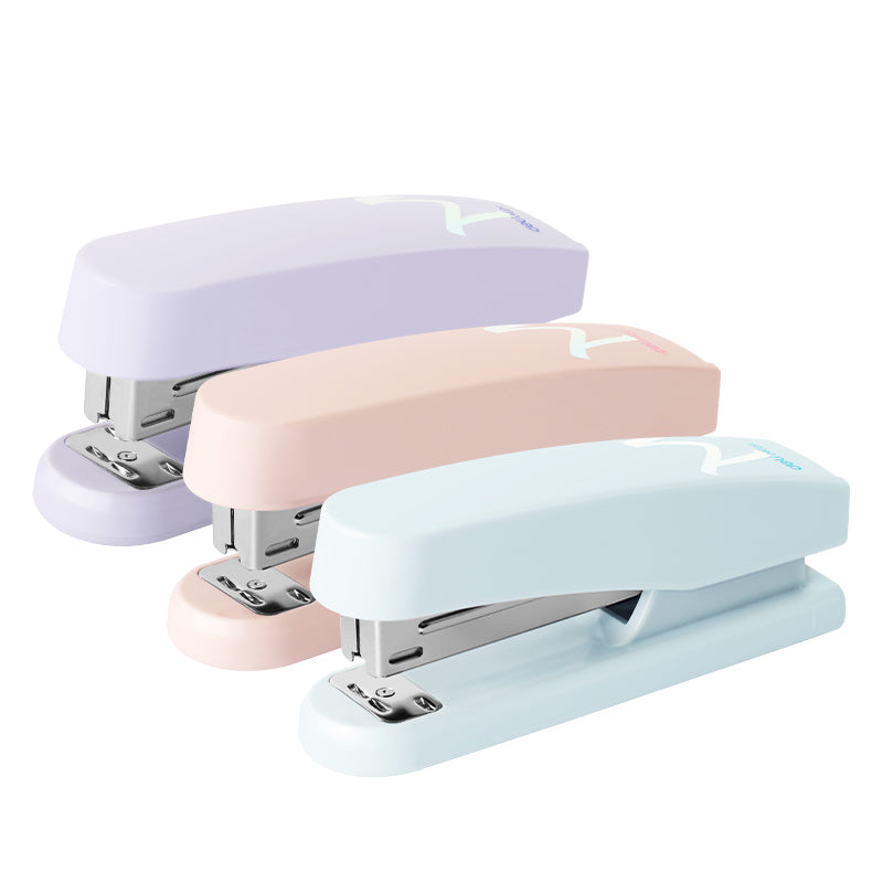 Capsator Deli Macarons, capse 24/6, 25 coli - Culori Pastel - imagine produs