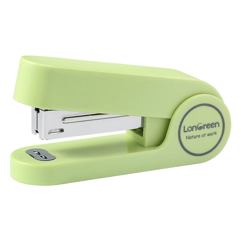Capsator Deli Longreen, capse 24/6, 25 coli - Verde, Plastic Reciclat 50%