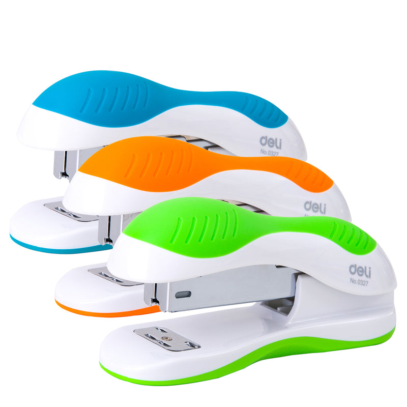 Capsator Deli Vivid, capse 24/6, 25 coli - Culori Asortate