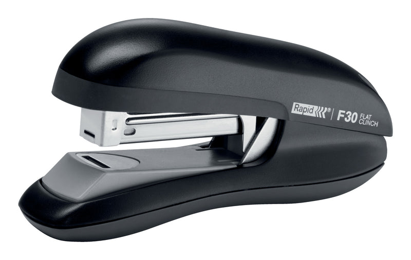 Capsator cu capsă plată Rapid F30, capse 26/6, 30 coli - Negru