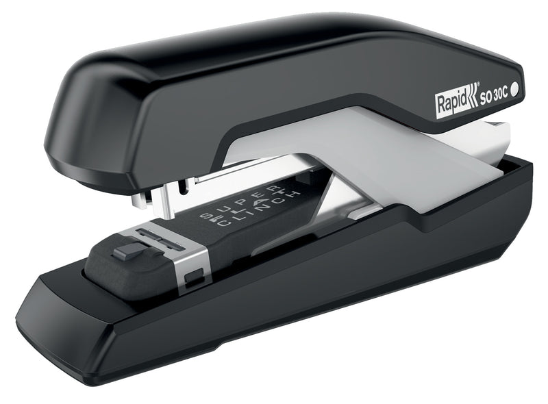 Capsator Supreme Halfstrip Rapid SO30c, capse OmniPress, 30 coli - Negru