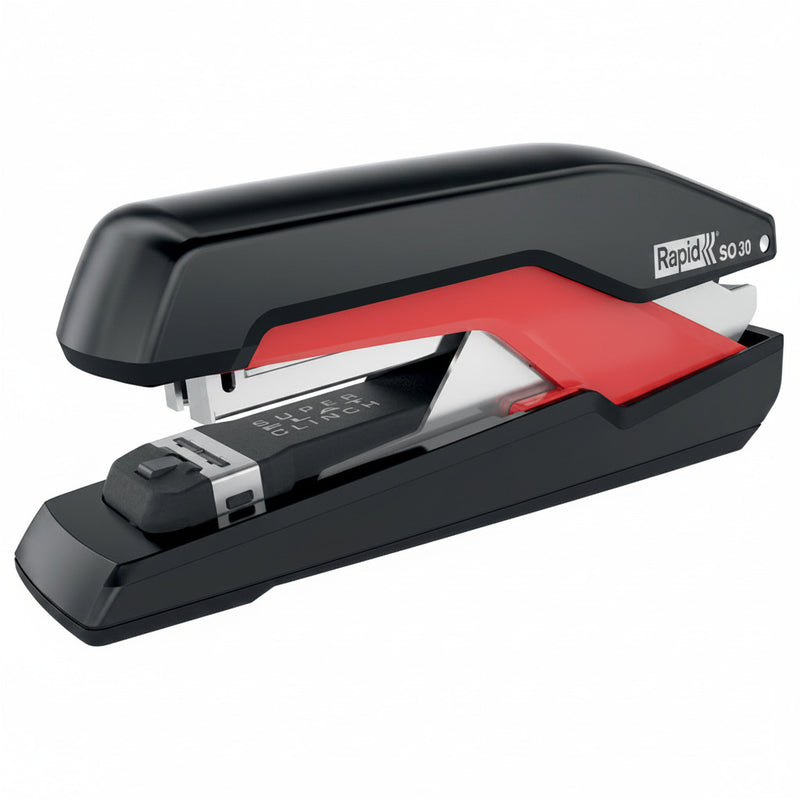Capsator Supreme Full Strip Rapid SO30, capse OmniPress 26/6, 30 coli - Negru