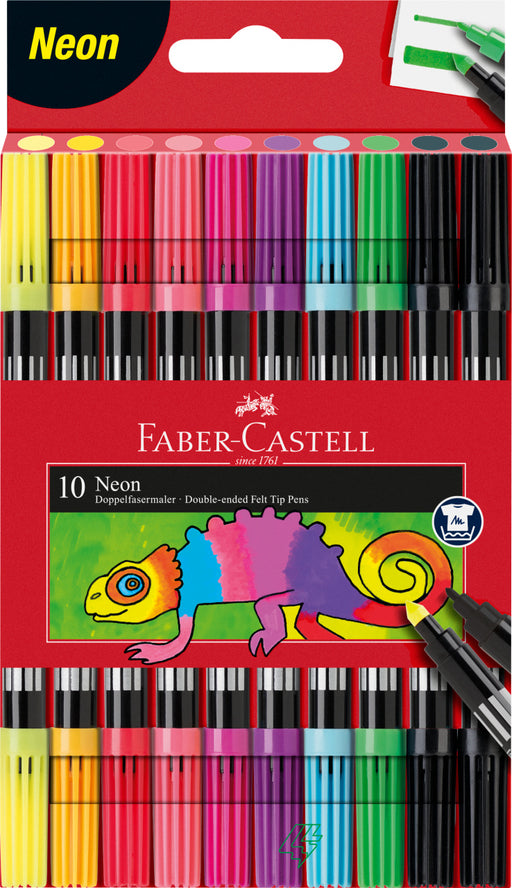 Carioci 2 Capete Culori Neon 10 Culori Faber-Castell