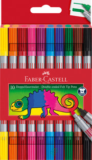 Carioci cu 2 Capete 10 Culori Faber-Castell
