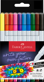 Carioci Grip Boldpen 10 Culori Faber-Castell