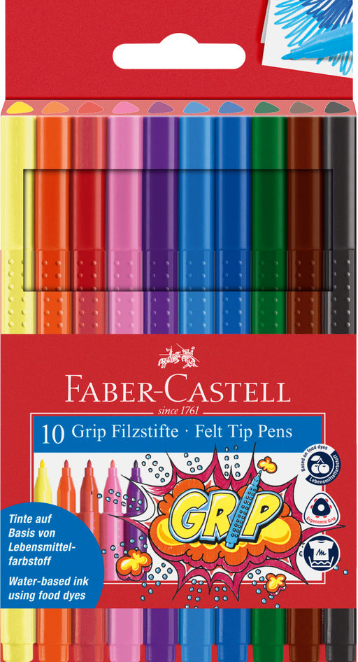 Carioci Grip 10 Culori Faber-Castell