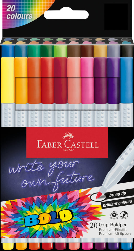 Carioci Grip Boldpen 20 Culori Faber-Castell