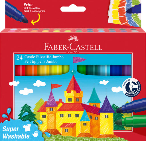 Carioci Jumbo Superwashable 24 Culori Faber-Castell