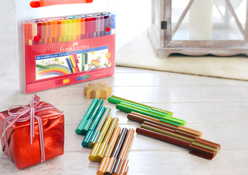 Carioci Connector 60 Culori Cut Cadou Faber-Castell