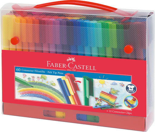Carioci Connector 60 Culori Cut Cadou Faber-Castell