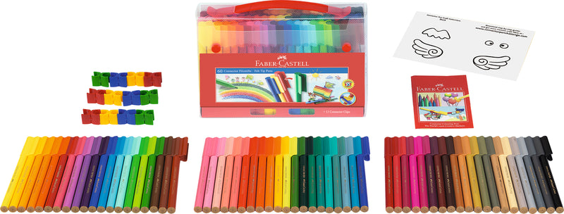 Carioci Connector 60 Culori Cut Cadou Faber-Castell