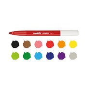 Carioci Super Lavabile Jumbo Vârf Gros 6 mm 12 Culori Carioca