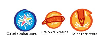Creioane Colorate Tita Maxi Hexagonale Flexibile 12 Culori Carioca