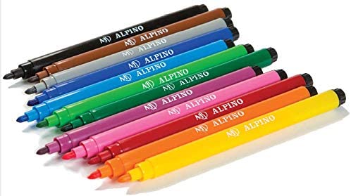 Carioci Lavabile Standard Culori Clasice 12 Culori/Cutie Alpino