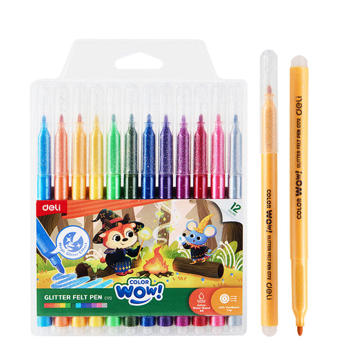 Carioci cu Sclipici ColorWow 12 Culori Deli