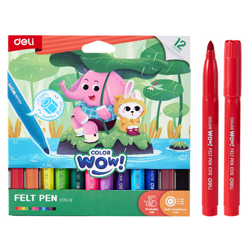 Carioci Jumbo Washable 12 Culori ColorWow Deli