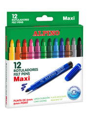 Carioci Lavabile Maxi 12 Culori/Cutie Alpino