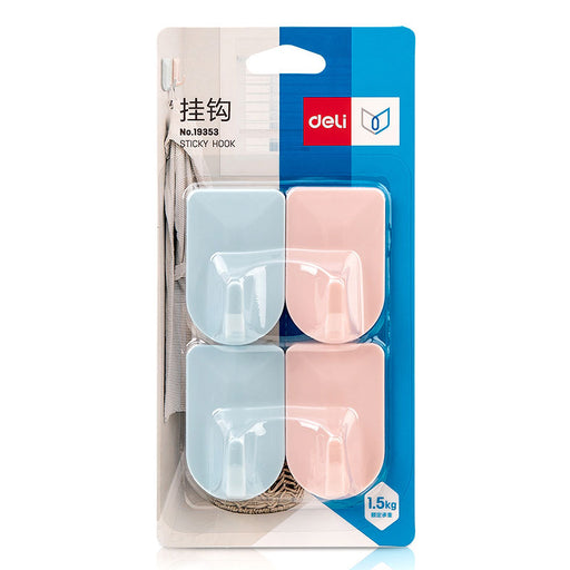 Cârlige Adezive 1,5 kg Set 4 Bucăți Colorate Deli