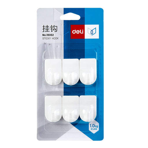 Cârlige Adezive 1 kg Set 6 Bucăți Albe Deli