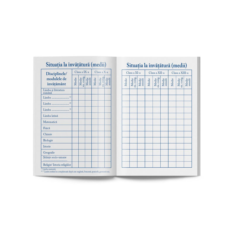 Carnet de Elev Clasele 9-12 A6 NB Sco
