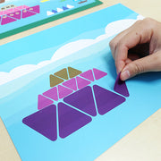 Carte Creativă Give it a Stick cu Triunghiuri Repoziționabile +5 Ani Stick'n