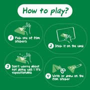 Carte Creativă Give it a Stick cu Triunghiuri Repoziționabile +5 Ani Stick'n