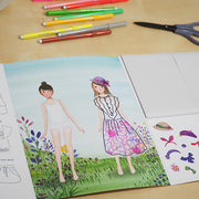 Carte Creativă Little Designer Activity Book Vanilla Garden Stick'n