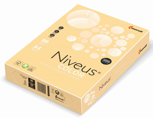 Carton copiator color Crem Chamois, Niveus, format A4, 160g, top 250 coli
