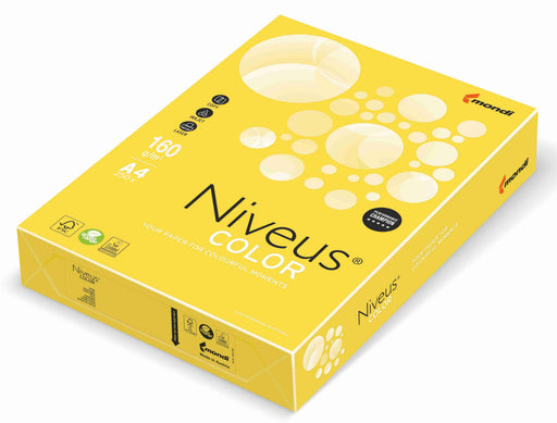 Carton copiator color Galben Canar Intens, Niveus, format A4, 160g, top 250 coli