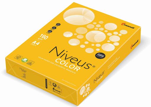 Carton copiator color Galben Intens, Niveus, format A4, 160g, top 250 coli