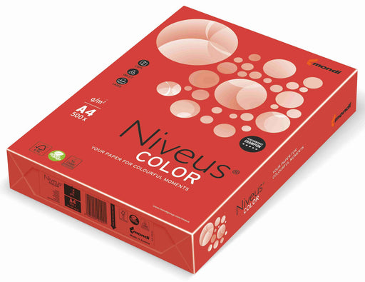 Carton copiator color Roșu Intens, Niveus, format A4, 160g, top 250 coli