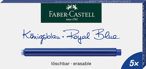 Cartușe Cerneală Mari Albastru Royal 5 buc Faber-Castell
