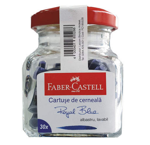 Cartușe Cerneală Mici Albastre 30 buc/Borcan Faber-Castell