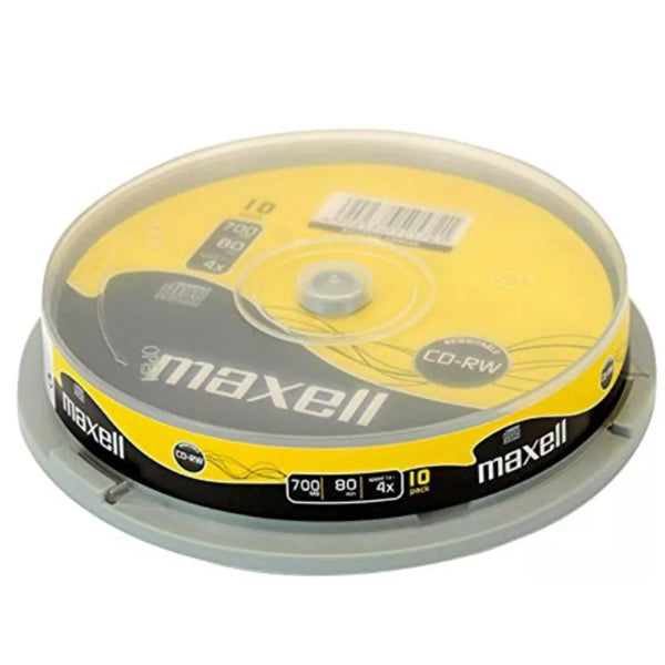CD-RW Reinscriptibil 700 MB 4x Cake Box 10 buc Maxell