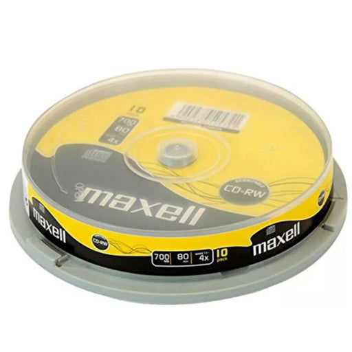 CD-RW Reinscriptibil 700 MB 4x Cake Box 10 buc Maxell