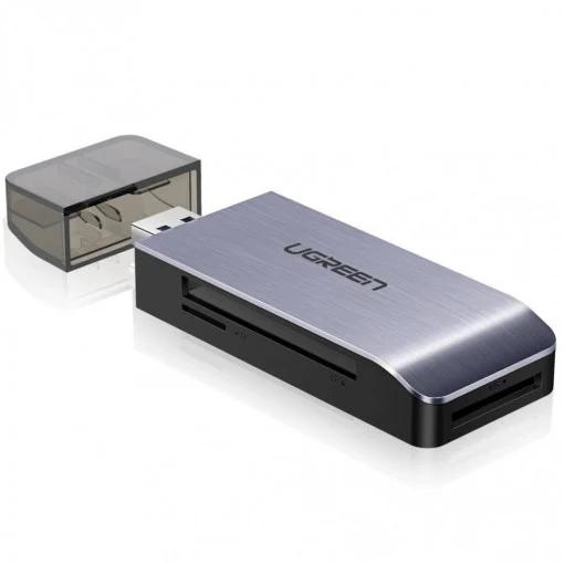 Card reader extern CM180 interfata USB 3.0 citeste/scrie: TF/SD/MS/CF 3.0 viteza pana la 100Mbps suporta carduri - Ugreen
