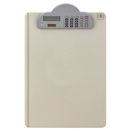 Clipboard A4 Profesional cu Calculator marca Deli cu clemă metalică și calculator integrat