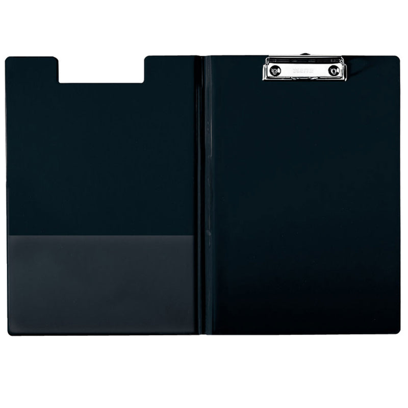 Clipboard Dublu A4 Negru marca Esselte cu copertă protectoare și clemă metalică