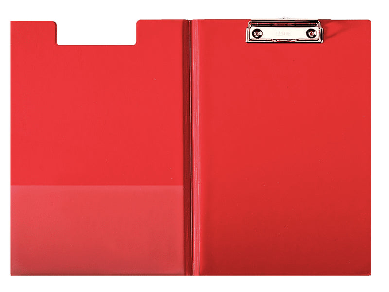 Clipboard Dublu A4 Roșu marca Esselte cu copertă protectoare și clemă metalică