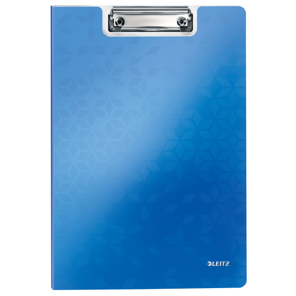 Clipboard Dublu Albastru Metalizat WOW marca Leitz cu copertă protectoare și clemă metalică