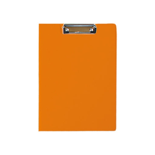 Clipboard Dublu Portocaliu marca Daco cu copertă protectoare și clemă metalică