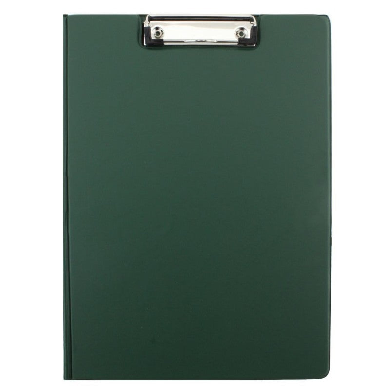 Clipboard Dublu Verde marca Daco cu copertă protectoare și clemă metalică