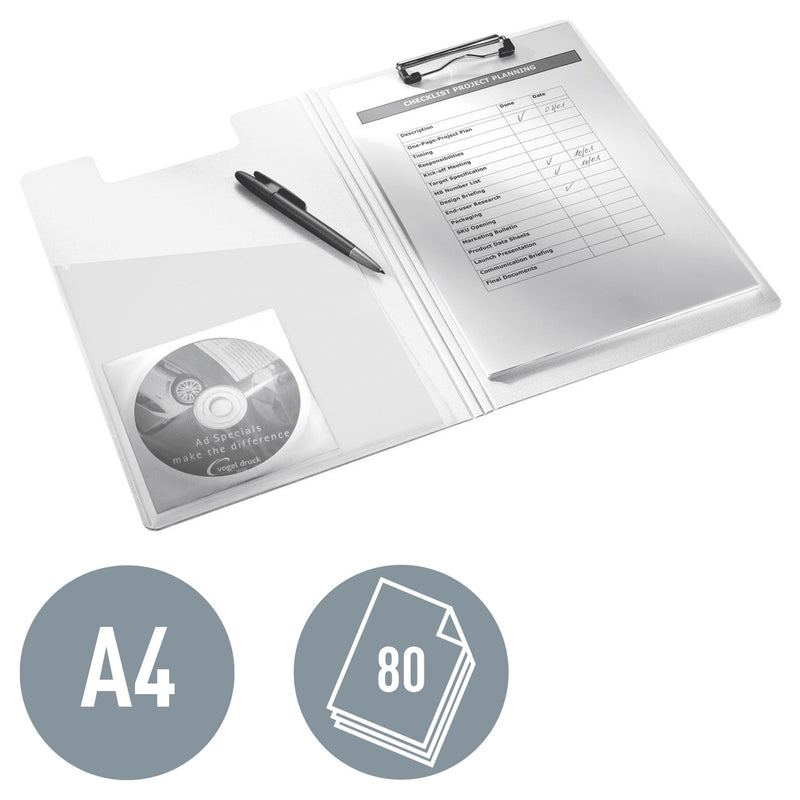 Clipboard Dublu Galben WOW - Leitz