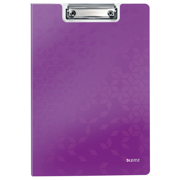 Clipboard Dublu Mov Metalizat WOW marca Leitz cu copertă protectoare și clemă metalică