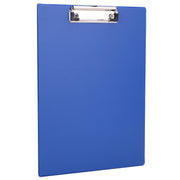 Clipboard Simplu Albastru marca Deli cu clemă metalică pentru fixarea documentelor